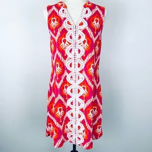 NWOT Crown & Ivy Pink/Orange Pull Over Sleeveless Dress S